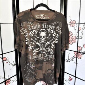 Jimmy's Brand Brown Skull And Dagger T-Shirt Size Extra Large